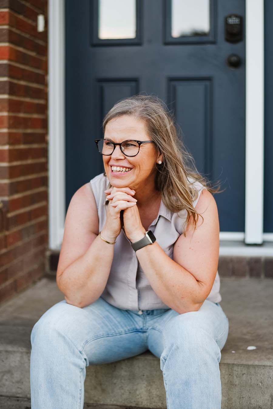 Doreen on porch