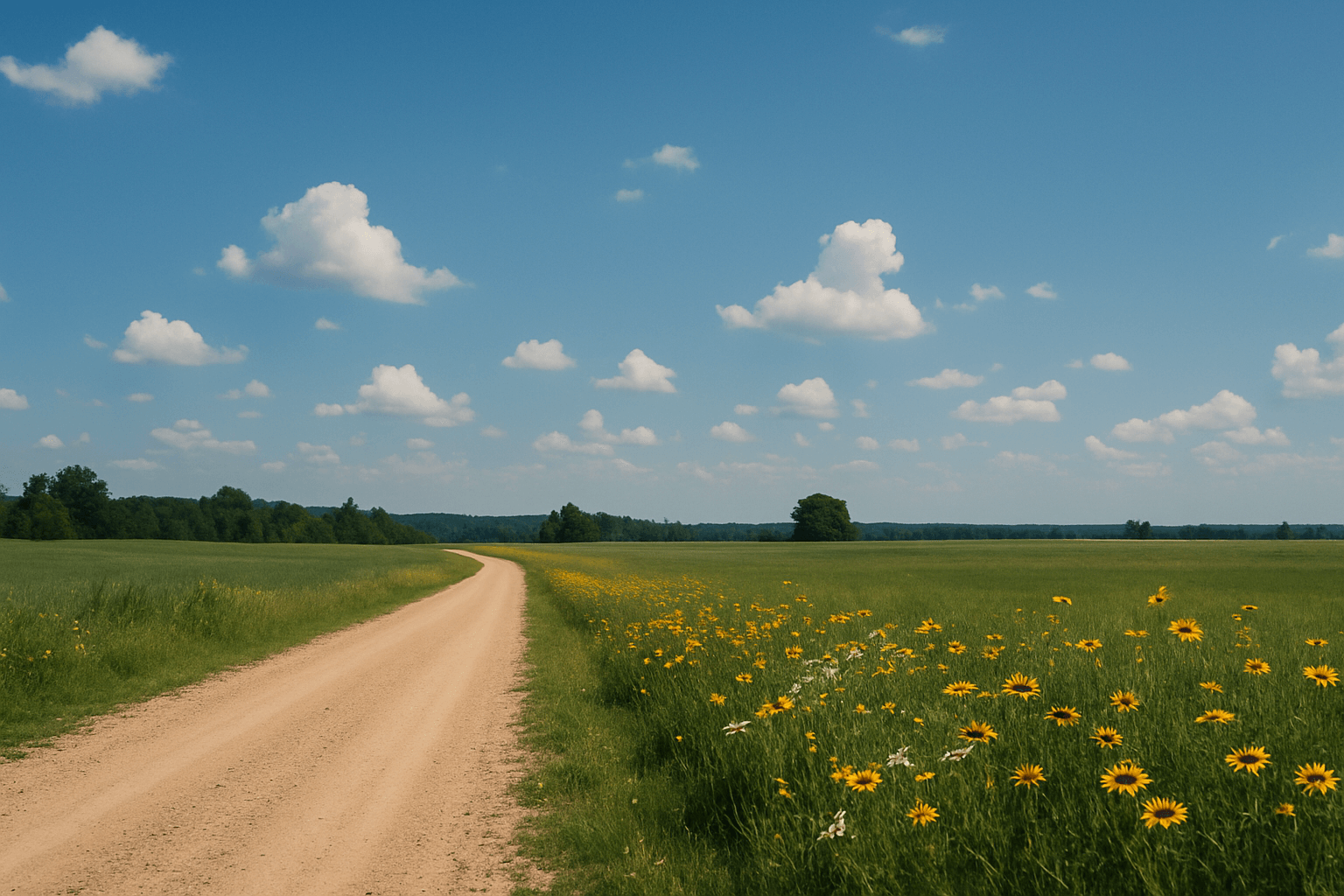 A bright summer sky over golden fields representing hope and renewal