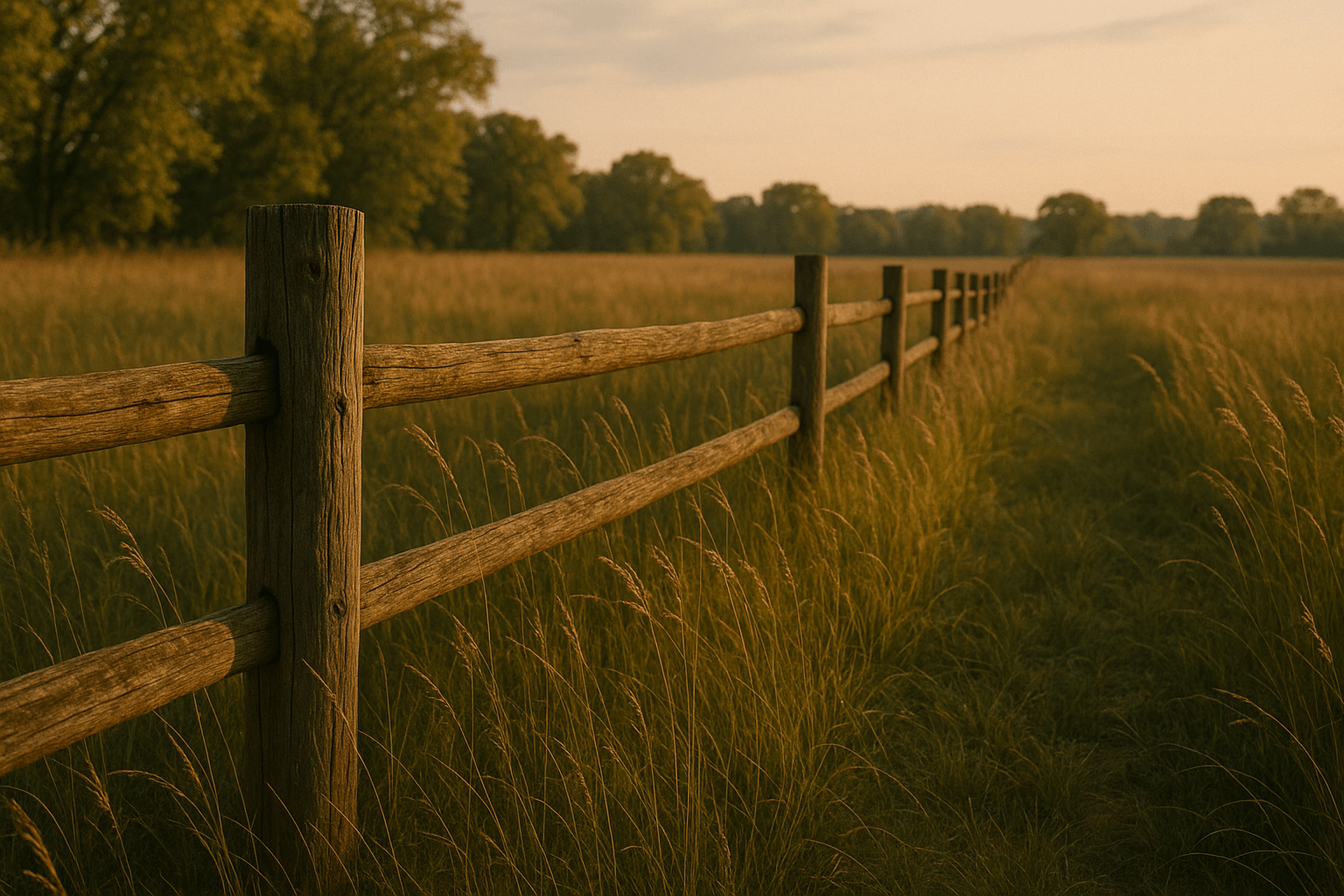 An open gate in a peaceful field representing new opportunities for connectionunde